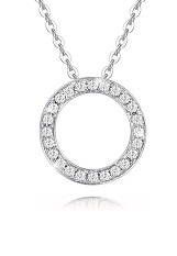 handsome open eternity white gold baby necklace